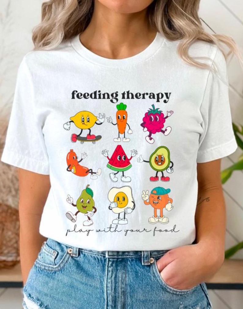 Feeding therapy T-shirt, Play with your food image 1