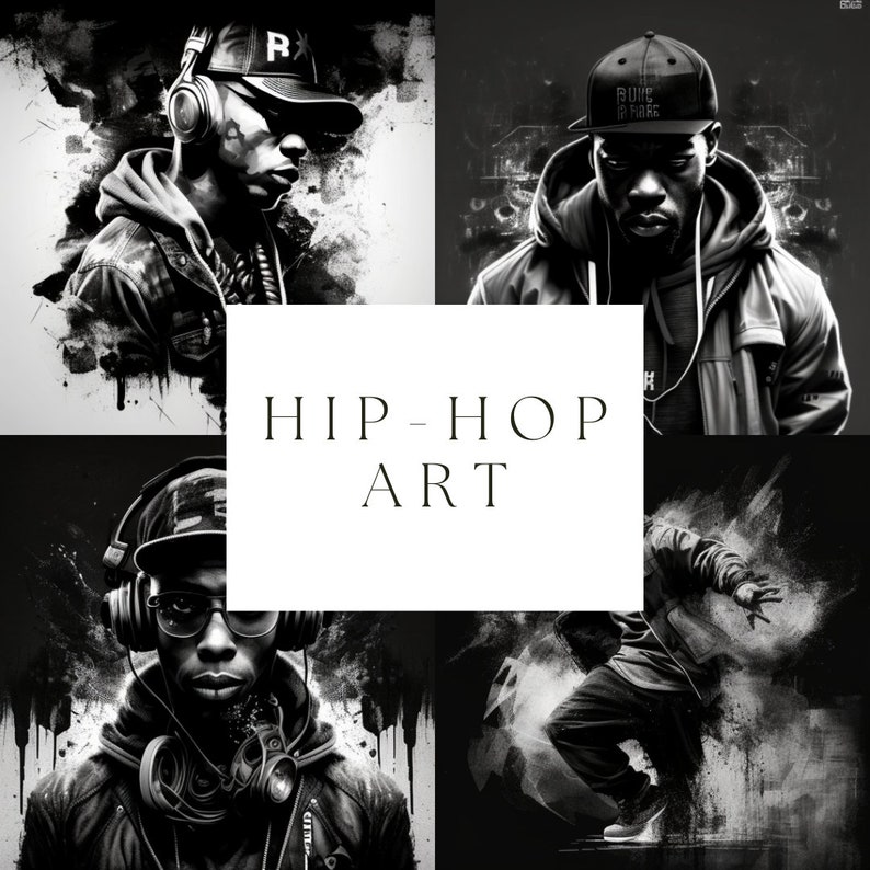 Hip-hop Art, Black Art, Black and White (digital Download) - Etsy