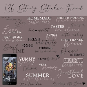 130 Story Sticker Food cooking baking social media transparent background