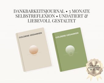 Gratitude Journal/More Positivity in Everyday Life (only 5 minutes daily)/90-Day Journal for Self-Love and Mindfulness/Gift for Women