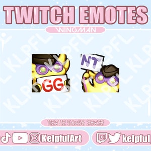 Valorant Wingman Emotes | GG & NT Valorant Emotes | Cute Emotes for Twitch / Youtube / Discord | GG Emote