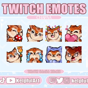 Kawaii Palia Twitch Emotes | Cute Chapaa Emotes for Twitch / Youtube/ Discord | Cute Animal Twitch Emotes | Palia Chapaa Emotes