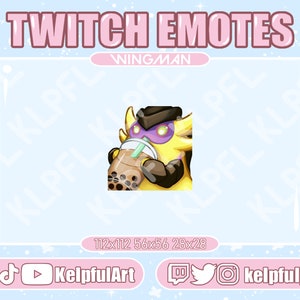 Valorant Wingman Emote | Cute Emotes for Twitch / Youtube / Discord | Boba Emote