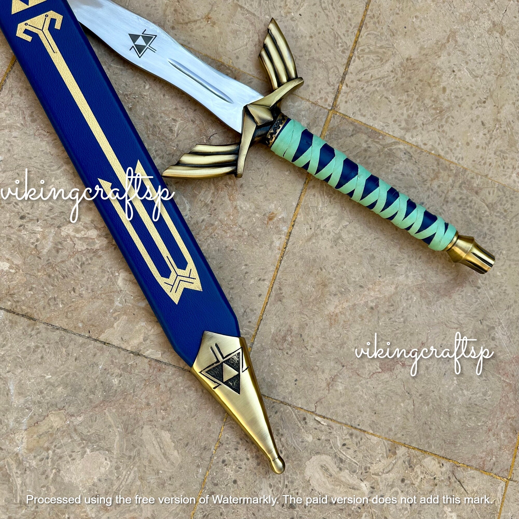 Legend of Zelda Master Sword Replica BOTW blue – Highlander Knives and  Swords