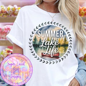 Summer Lake Life Retro Png Design, Spring Outdoors Sublimation Digital Download, Trendy Summer Lake Camping Digital Design
