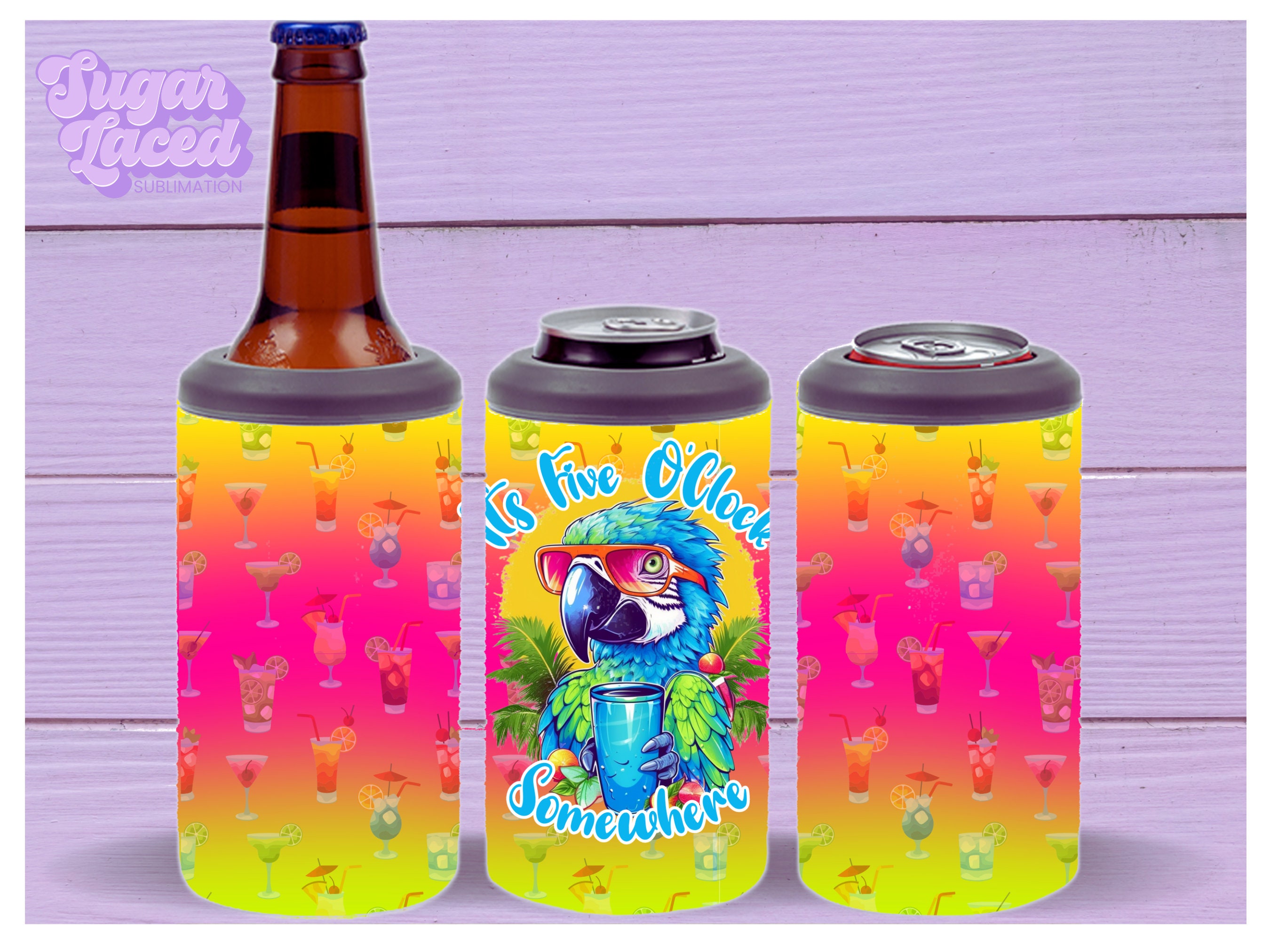 Full Wrap Engraved Frost Buddy Universal Can Cooler, Highlander Cow Print,  Cactus, Star, Western Decor, Bachelorette Gifts, Can Cooler 