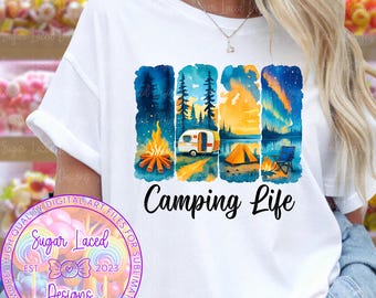 Camping Life Png, Letni Projekt Sublimacji Kempingowej, Kemping Png, Letnie Klimaty Png, Pobieranie Cyfrowe