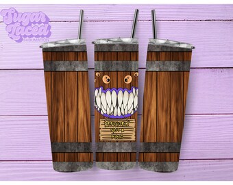 Definetly Not A Mimic 20oz Skinny Tumbler Sublimation Design Digital Download PNG Instant DIGITAL ONLY, DnD Humor Tumbler Wrap