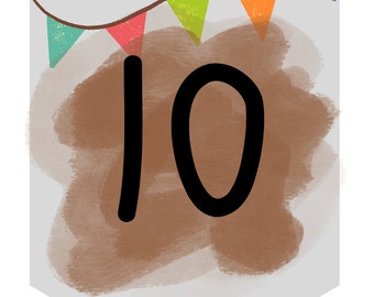 Number bunting 1-10  for your mud kitchen or outdoor area eyfs outdoor