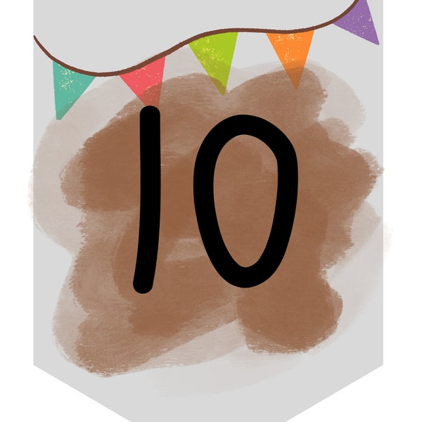 Number bunting 1-10  for your mud kitchen or outdoor area eyfs outdoor