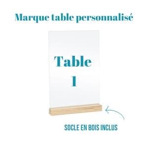 Place marker or Plexiglas table marker to personalize for wedding, birthday or baptism