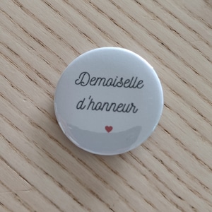 Bridesmaid badge, wedding witness, groomsman, EVJF, EVG