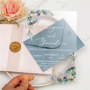 Ensemble faire-part fleuri avec enveloppe pour mariage , baptême ou anniversaire
