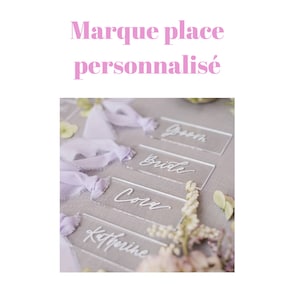 Marca de lugar de plexiglás transparente, marca de lugar, marca de mesa, marca de mesa de plexiglás, decoración de mesa, marca de lugar personalizada