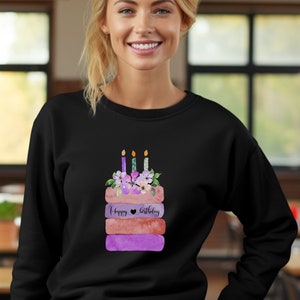 Birthday Girl cake Sweatshirt,  Birthday girl shirt, girls birthday party shirt, birthday queen, birthday shirt gift, birthday party gift