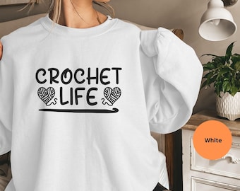 Crochet sweatshirt 2, crochet lover shirt, yarn lover shirt, cute crochet shirt, knitting gift, crochet gift, knitter gift, crochet gift