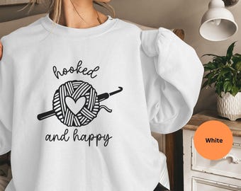 Crochet sweatshirt 1, crochet lover shirt, yarn lover shirt, cute crochet shirt, knitting gift, crochet gift, knitter gift, crochet gift