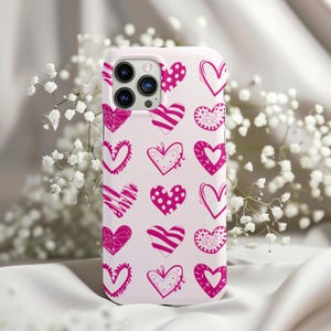 Valentine phone case, hearts phone case, Phone case for iphone 16 15 14 13 12 11 Pro Max 8 Plus X SE, Samsung Galaxy S24 S23 S22 S21