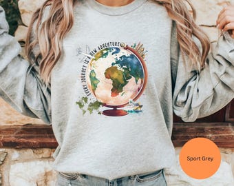 Travel Sweatshirt 1, Travel lover sweatshirt, traveler gift, gift for travel lover, traveler keepsake, vacation sweatshirt, adventure gift