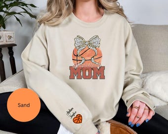 Basketball Mom Shirt, Personalized Basketball Mom Sweatshirt, Basketball Game Day, Sports Mom Gift, Basketball Lover Gift, Basketball Shirt