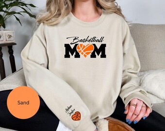 Basketball Mom Shirt, Personalized Basketball Mom Sweatshirt, Basketball Game Day, Sports Mom Gift, Basketball Lover Gift, Basketball Shirt