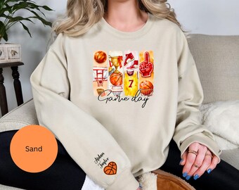 Basketball Mom Shirt, Personalized Basketball Mom Sweatshirt, Basketball Game Day, Sports Mom Gift, Basketball Lover Gift, Basketball Shirt