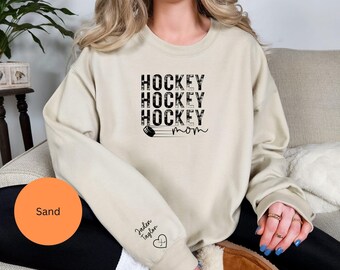 Hockey Mom Sweatshirt, personalized hockey mom sweatshirt, hockey sweatshirt, sports mom shirt, hockey mom gift, game day sweatshirt