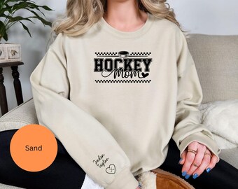 Personalized Hockey Mom Sweatshirt, Game Day Apparel