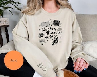 Hockey Mom Sweatshirt, personalized hockey mom sweatshirt, hockey sweatshirt, sports mom shirt, hockey mom gift, game day sweatshirt