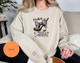 Hockey Mom Sweatshirt, personalized hockey mom sweatshirt, hockey sweatshirt, sports mom shirt, hockey mom gift, game day sweatshirt