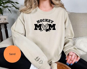 Personalized Hockey Mom Sweatshirt, Sports Mom Gift