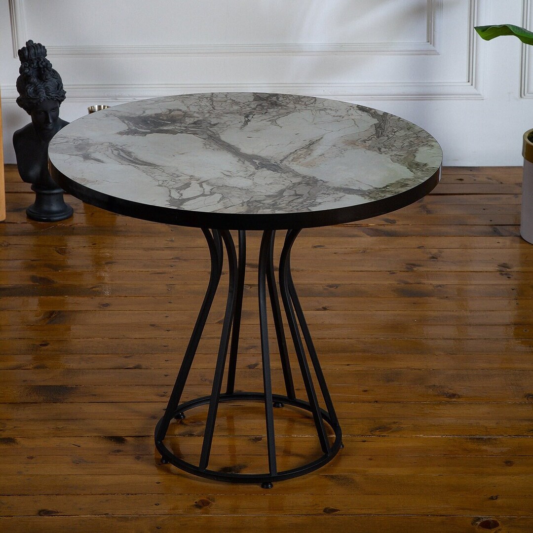 90x90 Cm Vase Leg Kitchen Table Round Coffee Table Dinner Etsy