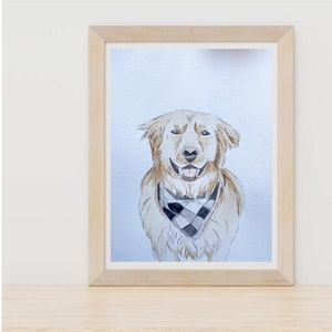 Watercolour Per Illustration, Watercolour Pet Portrait, Custom Gift, Personalized Gift, Dog Portrait, Pet Painting, Dog mom, Watercolour Art
