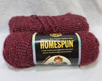 Lion Brand 790 Homespun Sperrgarn 307 Antique Lot von 2 USA Made 370 yds
