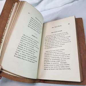 Ralph Waldo Emerson Poems Leather Hand Drawn Cover Hurst & Company 1908 image 5