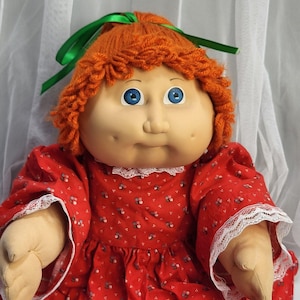 Cabbage Patch Kid JESMAR Girl Red Hair Blue Eyes Freckles HM#2 VTG 1985