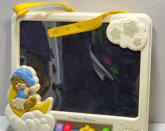 Vintage 1987 Fisher Price Teddy Beddy Bear Crib Mirror