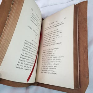 Ralph Waldo Emerson Poems Leather Hand Drawn Cover Hurst & Company 1908 image 6