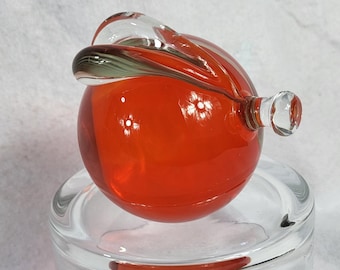 VTG 1960 Murano Alfredo Barbini Kunstglas 4 "Apfelfrucht Dekor Briefbeschwerer