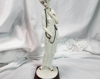 Giuseppe Armani 1987 Florence Figurine Woman in White Dress Hat