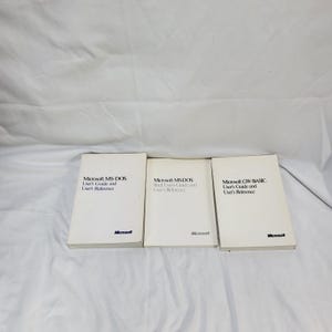 Vintage Microsoft MS-DOS gw-BASIC User Guide Reference Manuals Lot of 3