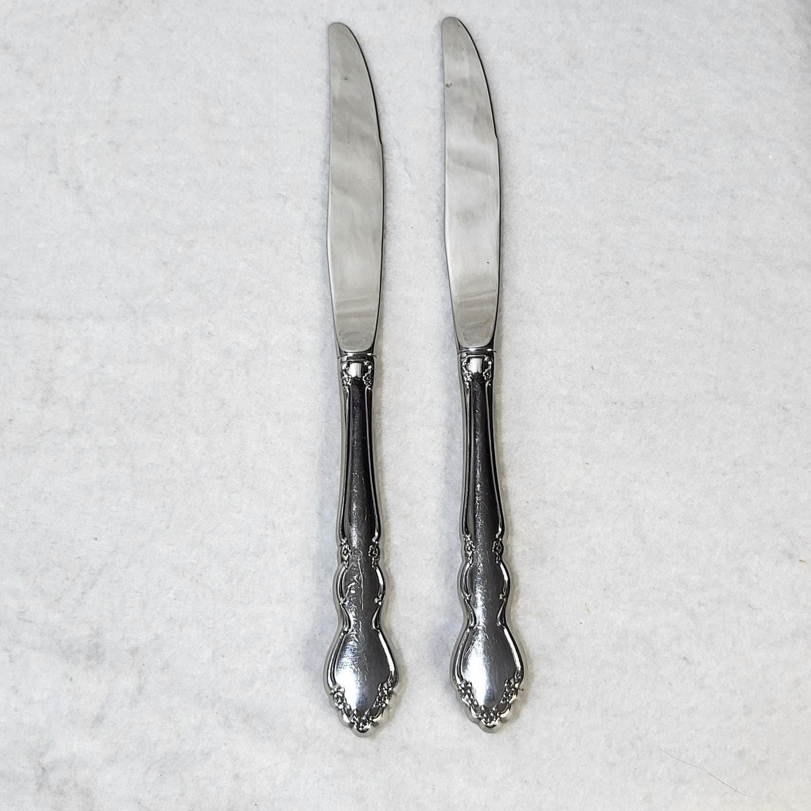 Oneida Dover Stainless Steel Dinner Knives Serrated Set of 2 9.25