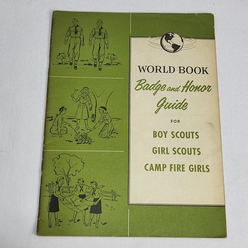 Guía de insignias y honores del Libro Mundial para Boy Scouts, Girl Scouts y Camp Fire Girls 1954 imagen 1
