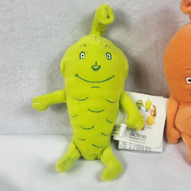 Actos Drug Rep Stuffed Animal Pharmaceutical Diabetes Advertising Plush Lot of 2 image 2