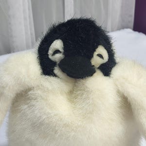 1983 Conrad il Pinguino VTG Peluche Bianco e Nero Imbottito Pulcino Uccello Artico