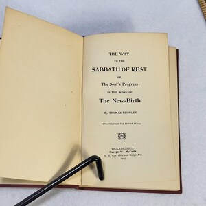 1905 Der Weg zum Sabbat der Ruhe Thomas Bromley HK Religiöses Buch Bild 2