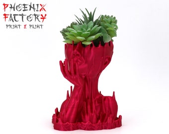 Goddess head flower pot / deco planter / home garden decoration / Melted jellyfish woman face planter pot / planter vase