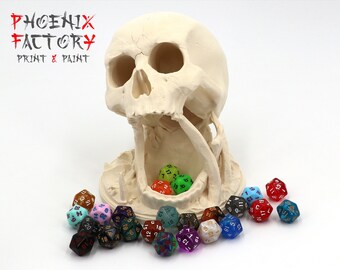Skull Dice Tower - Dice Tower - Deserts Kiss - D&D Dice Tower - Tabletop Games - Dice Tower - Skull - Dungeons and Dragons Roleplaying Games