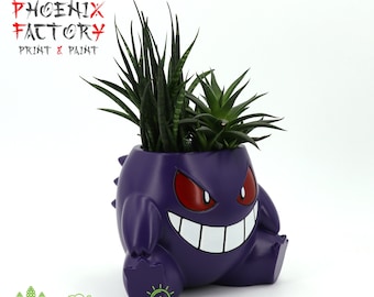 Poke-Planter Gengar XL Size / Gengar Pot / vase / Planter / Planter Gangar / Gengar / Ectoplasm