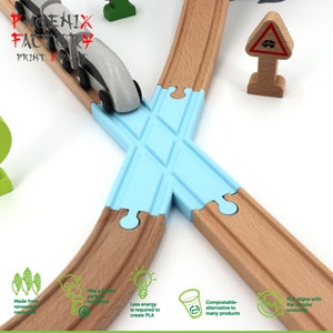 2-way crossover in X for wooden train compatible Brio Ikea Lillabo Thomas Melissa Lidl / Brio / Imaginarium / IKEA / Melissa & Doug